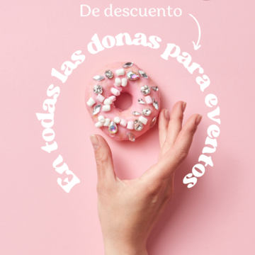 Tu historia promoción donas moderno rosa pastel y blanco